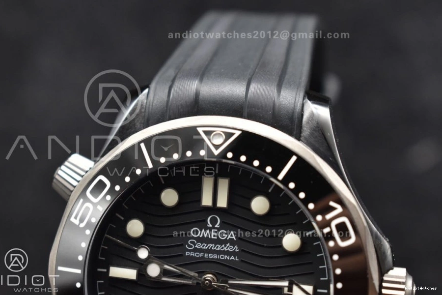 1081 Black PVD on Dial Edition 300M Strap VSF Diver Seamaster Black GoAnywhere Best A Rubber 0811